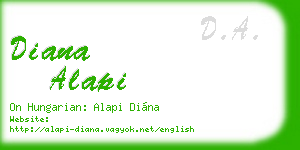 diana alapi business card