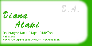 diana alapi business card